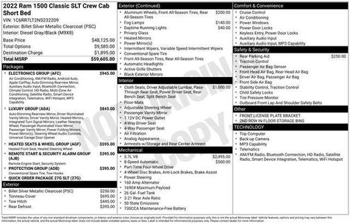 2022 RAM 1500 Classic SLT