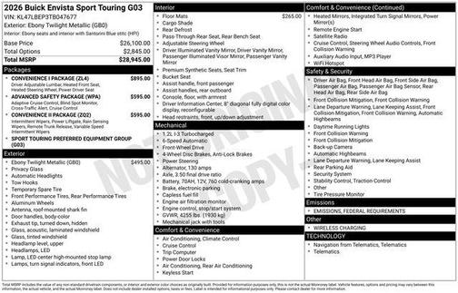 2026 Buick Envista Sport Touring FWD