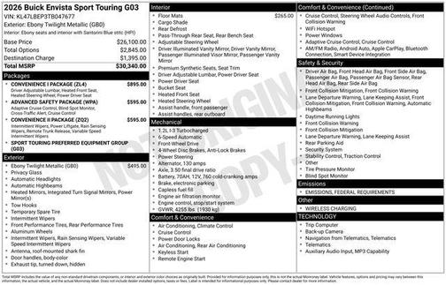 2026 Buick Envista Sport Touring FWD