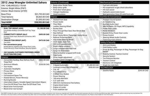 2012 Jeep Wrangler Unlimited Sahara