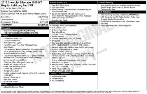 Summit White 2015 Chevrolet Silverado 1500 WT