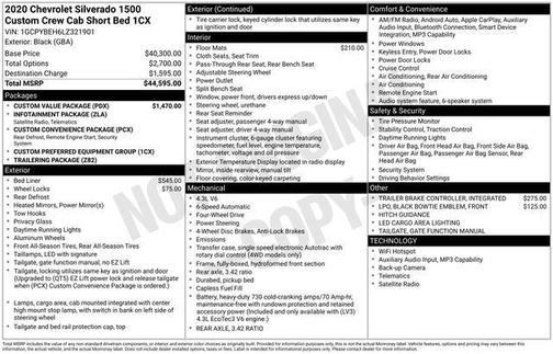 2020 Chevrolet Silverado 1500 Custom