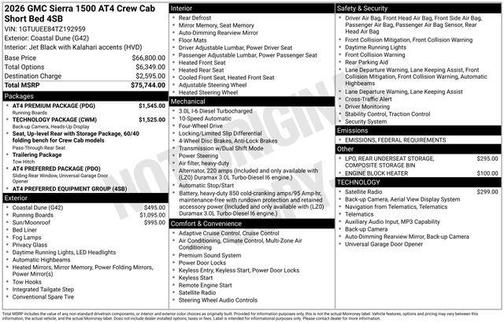 2026 GMC Sierra 1500 AT4