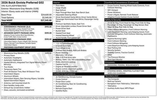 2026 Buick Envista Preferred FWD