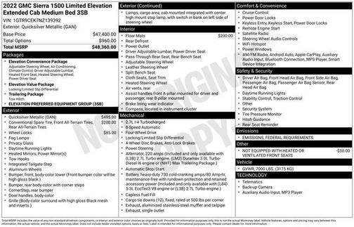 2022 GMC Sierra 1500 Elevation