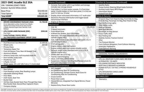 2021 GMC Acadia FWD SLE