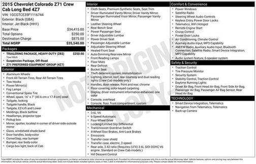 2015 Chevrolet Colorado Z71