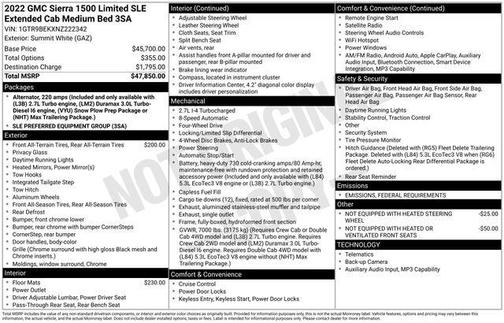 2022 GMC Sierra 1500 SLE