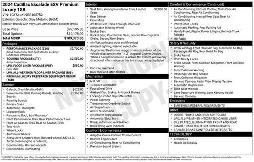 2024 Cadillac Escalade ESV Premium Luxury