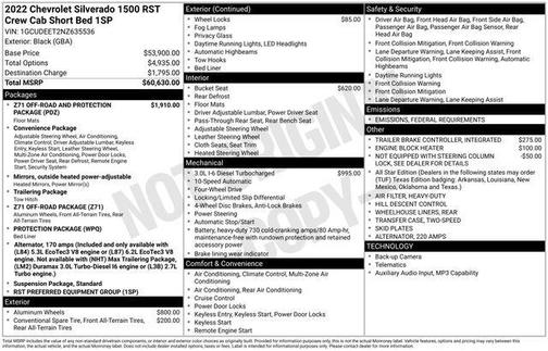 2022 Chevrolet Silverado 1500 RST