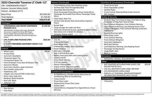 2023 Chevrolet Traverse LT Cloth