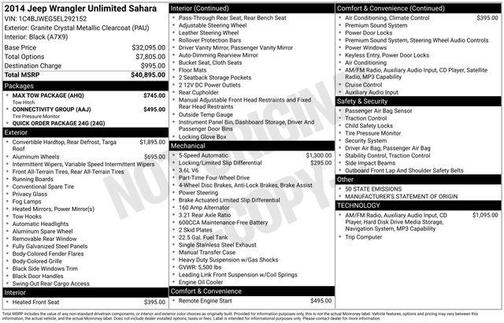 2014 Jeep Wrangler Unlimited Sahara