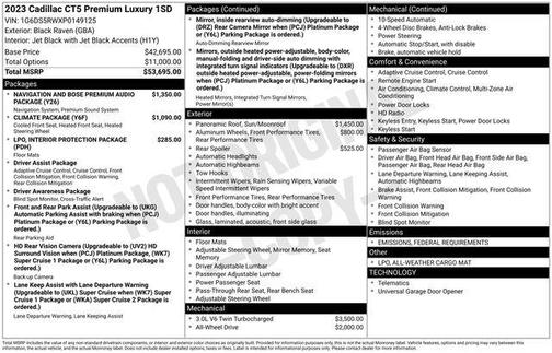 2023 Cadillac CT5 Premium Luxury