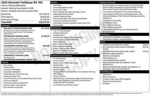 2023 Chevrolet Trailblazer RS