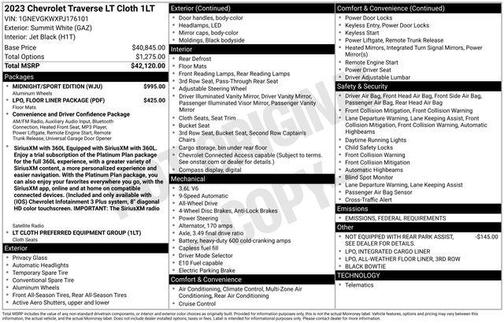 2023 Chevrolet Traverse LT Cloth