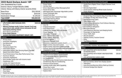 2022 Buick Enclave FWD Avenir