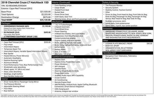 2018 Chevrolet Cruze LT