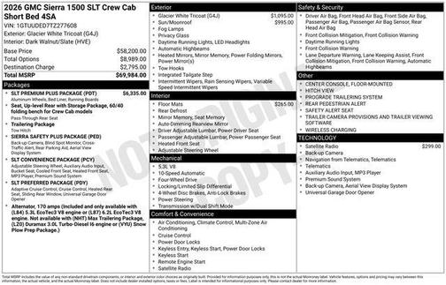 2026 GMC Sierra 1500 SLT