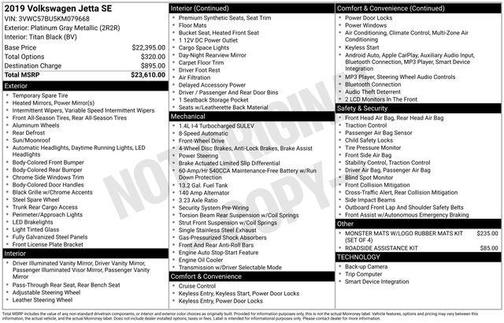 Platinum Gray Metallic 2019 Volkswagen Jetta 1.4T SE