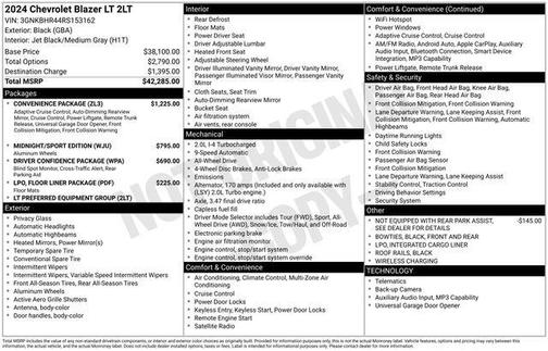 Black 2024 Chevrolet Blazer 2LT