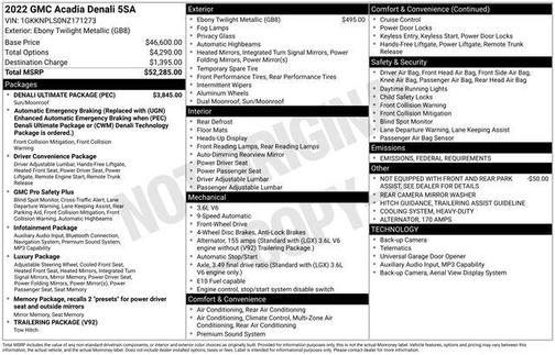 2022 GMC Acadia Denali
