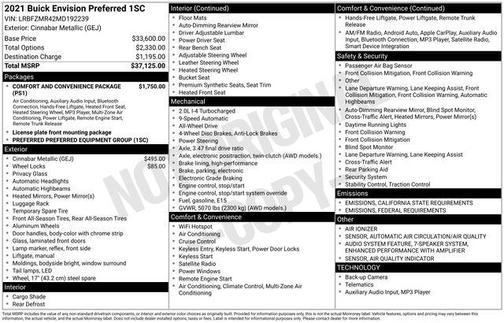 2021 Buick Envision AWD Preferred