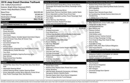 2018 Jeep Grand Cherokee Trailhawk