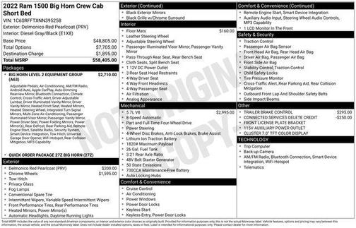 2022 RAM 1500 Big Horn/Lone Star