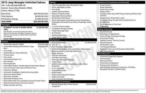 2019 Jeep Wrangler Unlimited Sahara