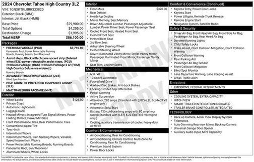 2024 Chevrolet Tahoe 4WD High Country