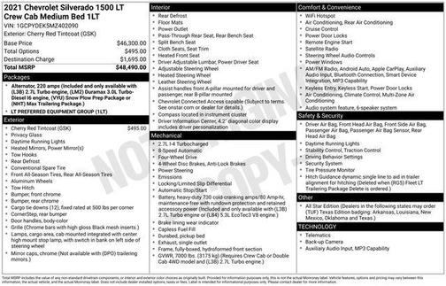 Cherry Red Tintcoat 2021 Chevrolet Silverado 1500 LT