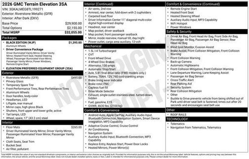 2026 GMC Terrain FWD Elevation