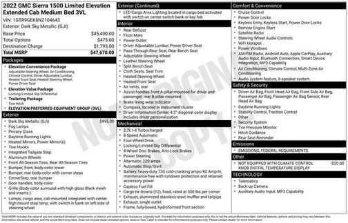 2022 GMC Sierra 1500 Elevation
