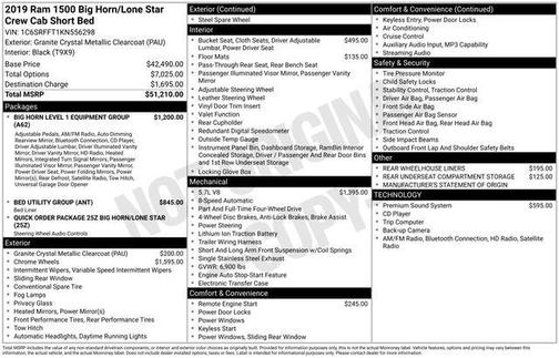 2019 RAM 1500 Big Horn