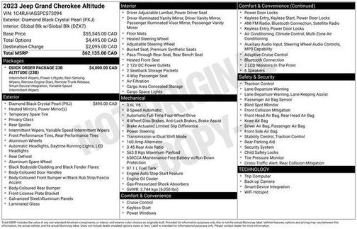 Diamond Black Crystal Pearlcoat 2023 Jeep Grand Cherokee Altitude
