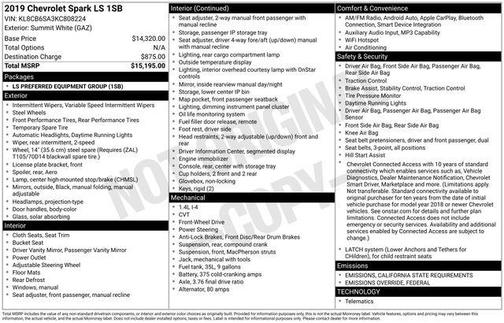 2019 Chevrolet Spark LS