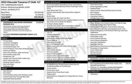 2023 Chevrolet Traverse LT Cloth