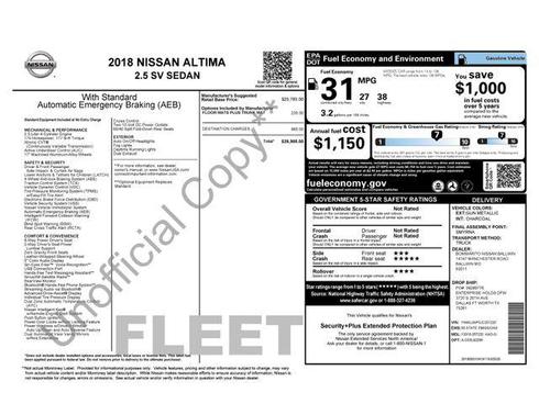 2018 Nissan Altima 2.5 SV