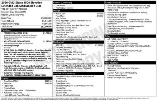 2026 GMC Sierra 1500 Elevation