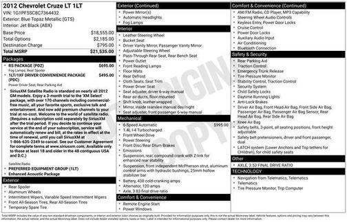 2012 Chevrolet Cruze LT