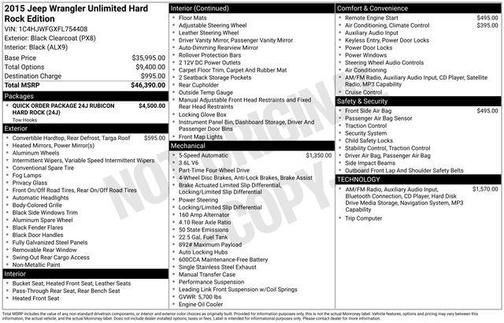 2015 Jeep Wrangler Unlimited Rubicon