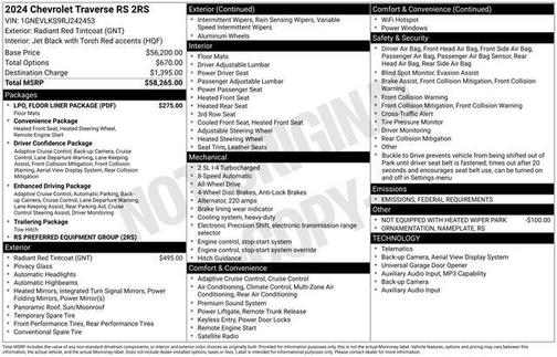 2024 Chevrolet Traverse RS