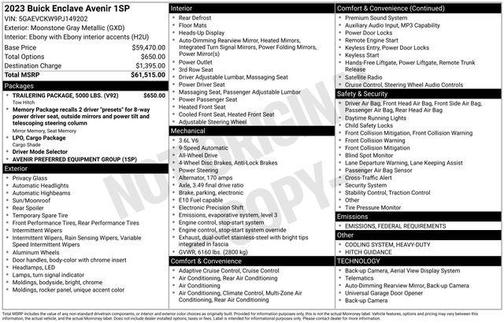 2023 Buick Enclave Avenir AWD