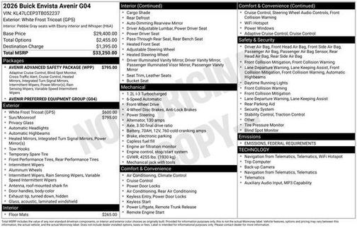 2026 Buick Envista Avenir FWD