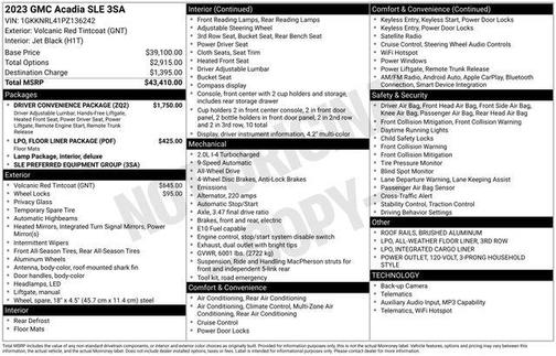 2023 GMC Acadia AWD SLE