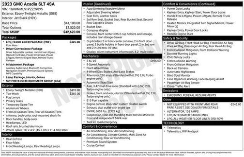 2023 GMC Acadia FWD SLT