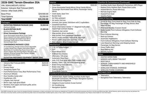 2026 GMC Terrain FWD Elevation