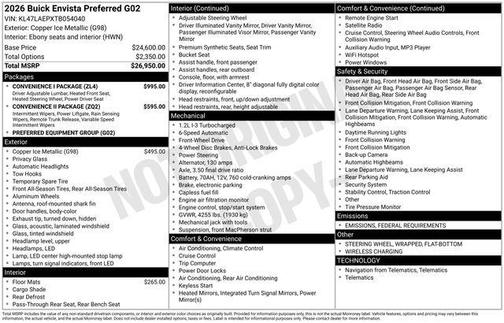 2026 Buick Envista Preferred FWD