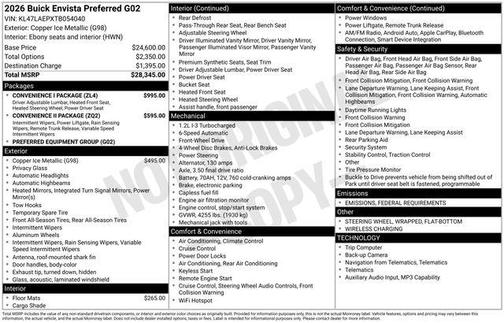 2026 Buick Envista Preferred FWD