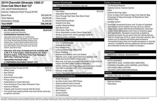 2019 Chevrolet Silverado 1500 LT